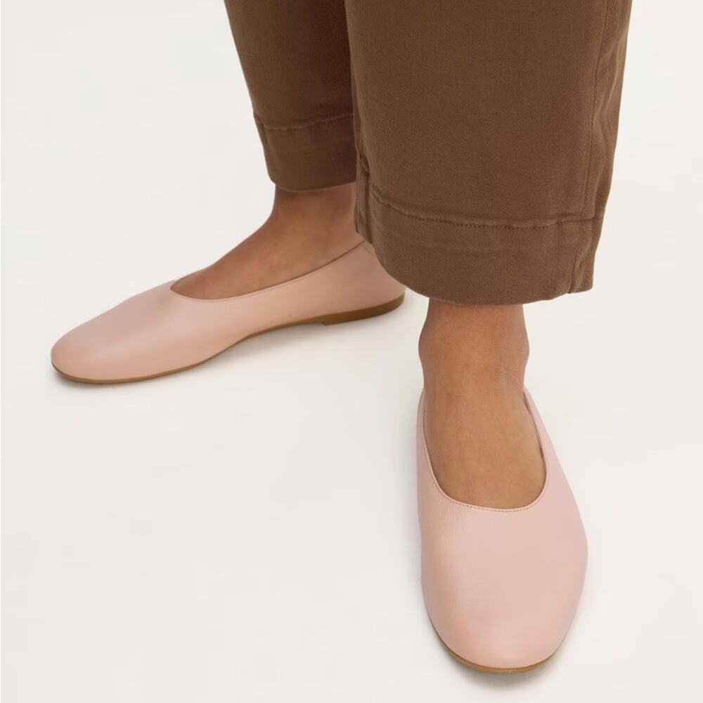 Everlane Blush Pink Leather Ballet Flats